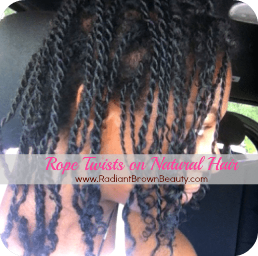 Rope twists on fine natural hair