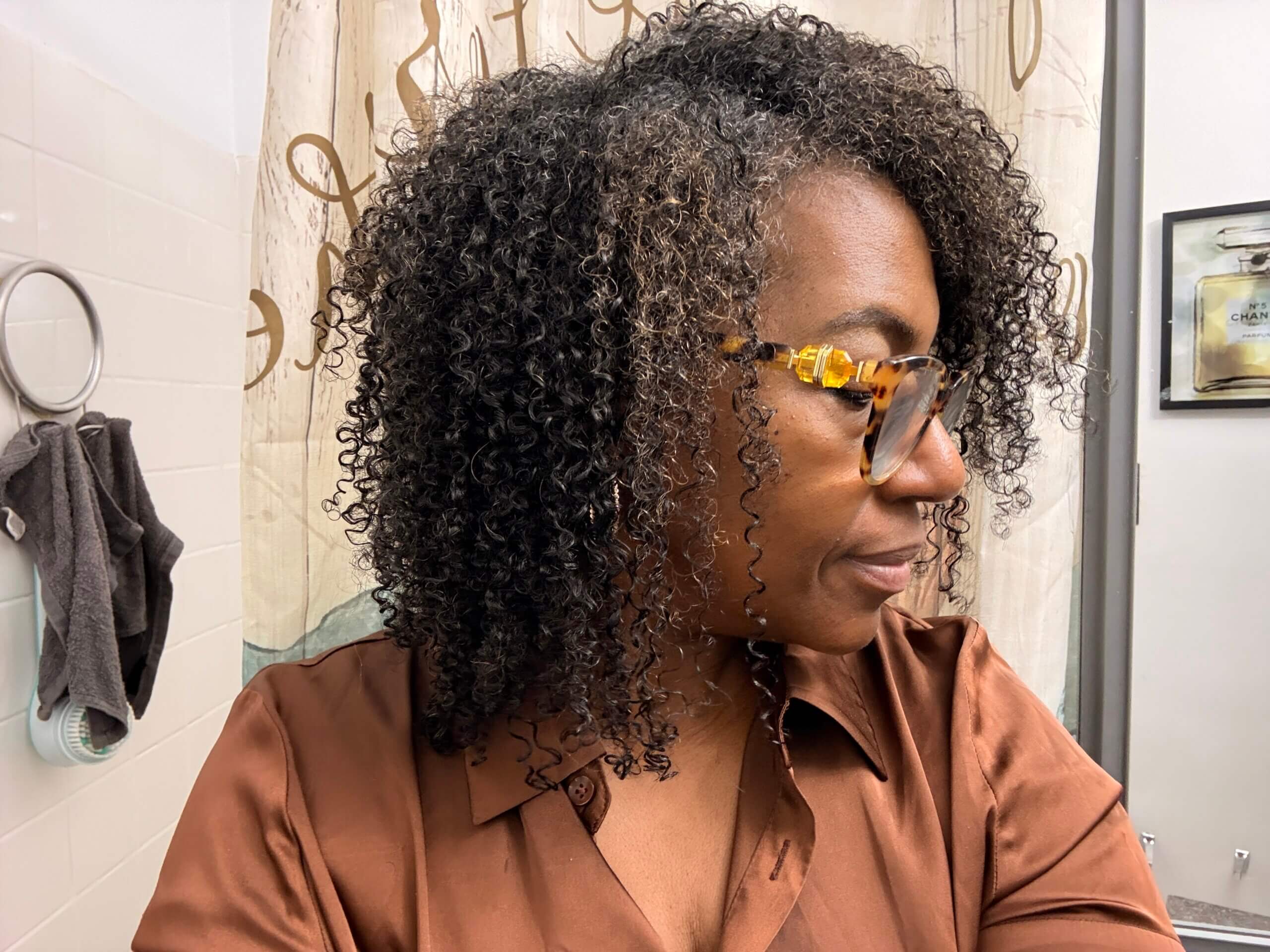 moisturized fine natural hair