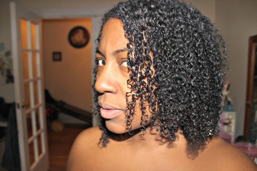 wet fine natural hair