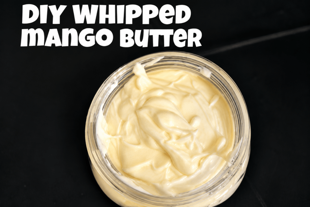 jar of diy whipped mango butter