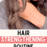 black woman with long hair and the words hair strengthening routine 7 steps to stronger longer hair