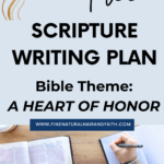 woman writing out Bible verses for a scripture writing plan