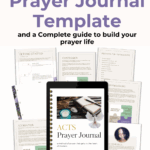 acts prayer journal template and a complete guide to build your prayer life written over image of the acts prayer planner