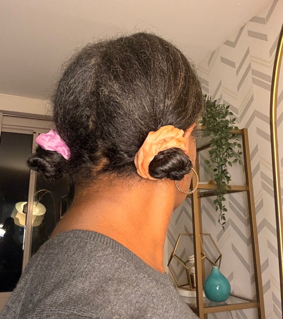 two bantu knots wash day