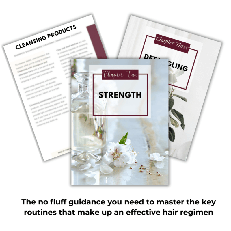 chapter and content mockup for guide to caring for fine natural hair