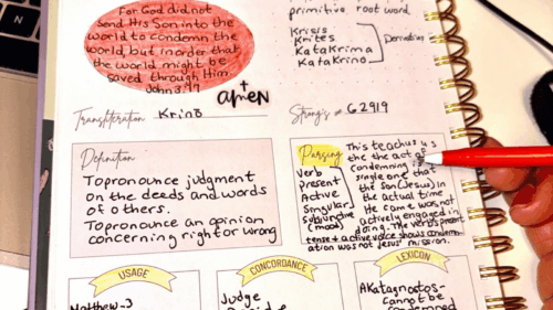 image of a word study faith journal